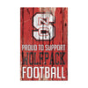 North Carolina State Wolfpack Sign 11x17 Wood Proud to Support Design - WinCraft