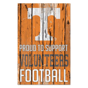 Tennessee Volunteers Sign 11x17 Wood Proud to Support Design - WinCraft