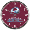 Colorado Avalanche Clock Round Wall Style Chrome Periodic Restock - WinCraft