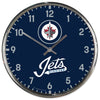 Winnipeg Jets Clock Round Wall Style Chrome Periodic Restock - WinCraft