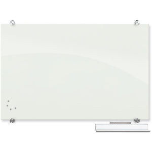 Visionary Magnetic Glass Board, Frameless, White Glossy, 36'' x 24'' x 1/8'' - Best-Rite