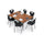 Activity Table - 48''X60'' Rectangle - Amber Cherry Top Surface - Black Edgeband - BALT