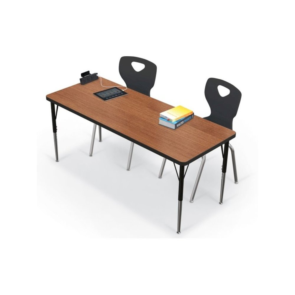 Activity Table - 24''X60'' Rectangle - Amber Cherry Top Surface - Black Edgeband - BALT