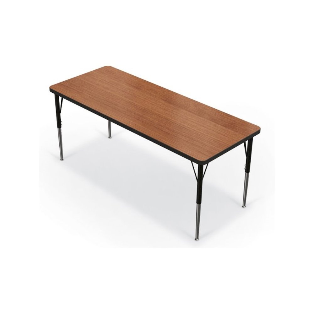 Activity Table - 24''X60'' Rectangle - Amber Cherry Top Surface - Black Edgeband - BALT