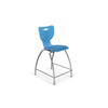 Hierarchy Stool - 4-Leg Stool (24 inch) - No Arms- Chrome Base -  Blue - Moore