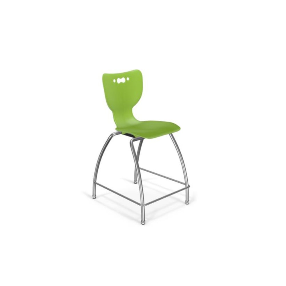 Hierarchy Stool - 4-Leg Stool (24 inch) - Green- No Arms- Chrome Base - - Moore