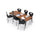 Activity Table - 30''X72'' Rectangle - Amber Cherry Top Surface - Black Edgeband - BALT