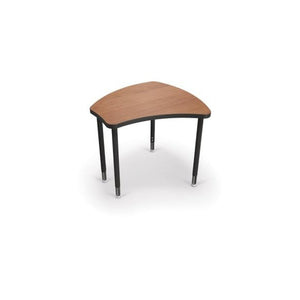 Large Shapes - Amber Cherry Top Surface And Black Edgeband - Black Horseshoe Legs - No Bookbox - BALT