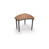 Large Shapes - Amber Cherry Top Surface And Black Edgeband - Black Horseshoe Legs - No Bookbox - BALT