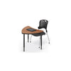 Student Desk - Large Chevron - Amber Cherry Top Surface And Black Edgeband - Black Horseshoe Legs - No Bookbox - BALT