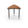 Creator - Chevron Table - Amber Cherry Top Surface And Laminate Backer Back Surface - Black Edgeband - Black Legs - No Bookbox - BALT
