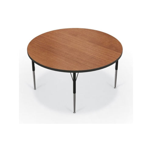 Activity Table - 48'' Round - Amber Cherry Top Surface - Black Edgeband - BALT