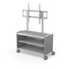 Compass Cabinet - Maxi H1 -Shelves / Casters / TV Mount - Cool Grey - Moore