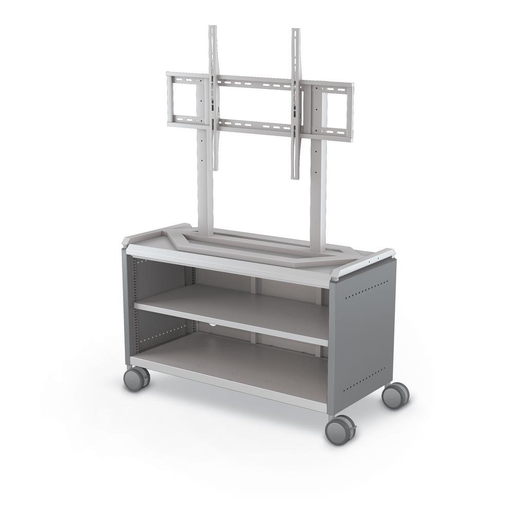 Compass Cabinet - Maxi H1 -Shelves / Casters / TV Mount - Cool Grey - Moore