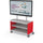 Compass Cabinet - Maxi H1 -Shelves / Casters / TV Mount - Red - Moore