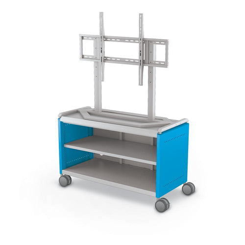 Compass Cabinet - Maxi H1 -Shelves / Casters / TV Mount - Blue - Moore