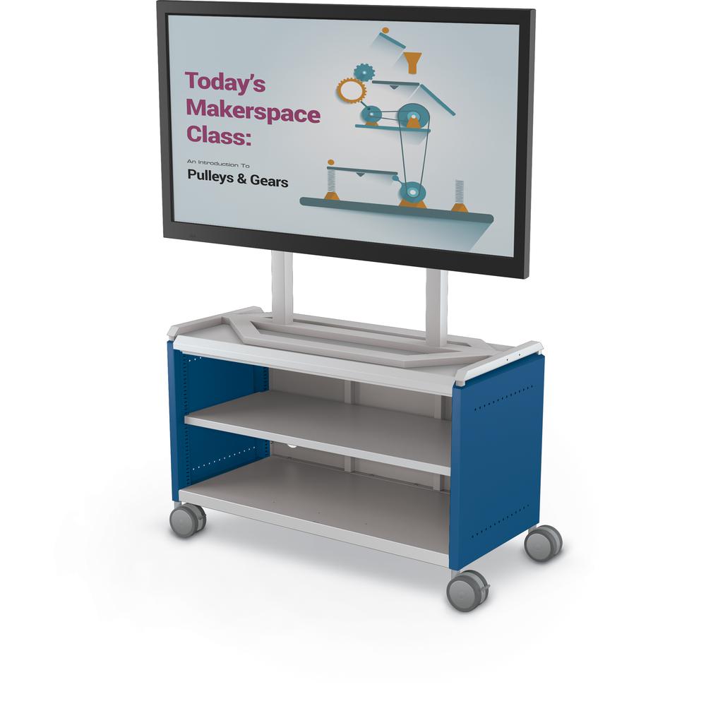 Compass Cabinet - Maxi H1 -Shelves / Casters / TV Mount - Navy - Moore