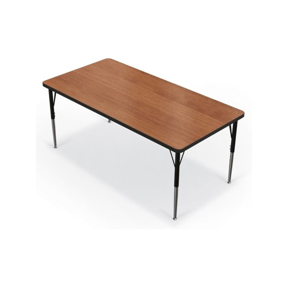 Activity Table - 30''X60'' Rectangle - Amber Cherry Top Surface - Black Edgeband - BALT