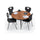 Activity Table - 42'' Round - Fusion Maple Top Surface - Black Edgeband - BALT