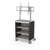 Compass Cabinet  - Midi H2 -Shelves / Casters / TV Mount -Black - Moore