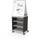 Compass Cabinet  - Midi H2 -Shelves / Casters / Ogee Board - Black - Moore
