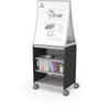 Compass Cabinet  - Midi H2 -Shelves / Casters / Ogee Board - Black - Moore