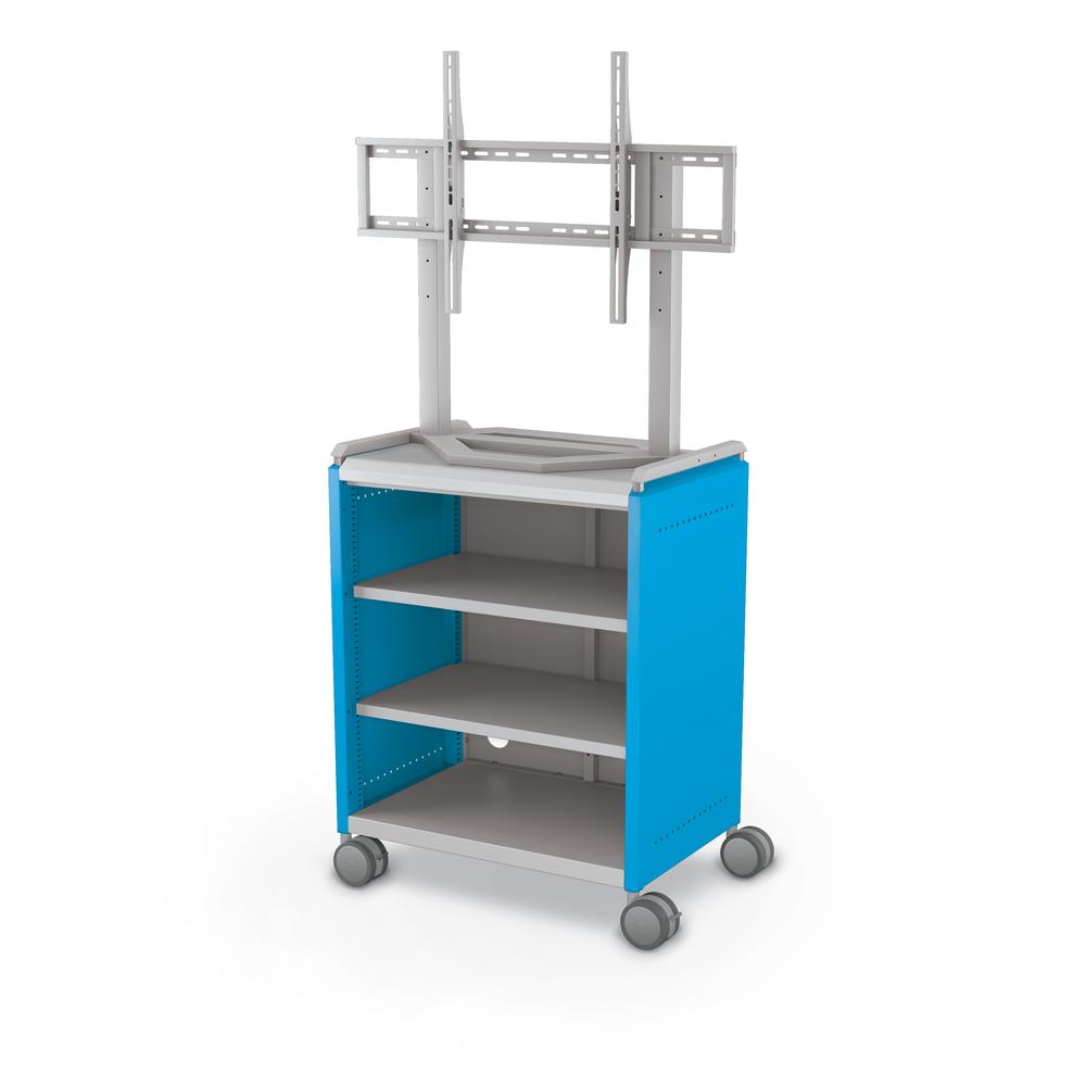 Compass Cabinet  - Midi H2 -Shelves / Casters / TV Mount -Blue - Moore
