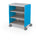 Compass Cabinet - Midi H2 -Shelves / Casters -Blue - Moore