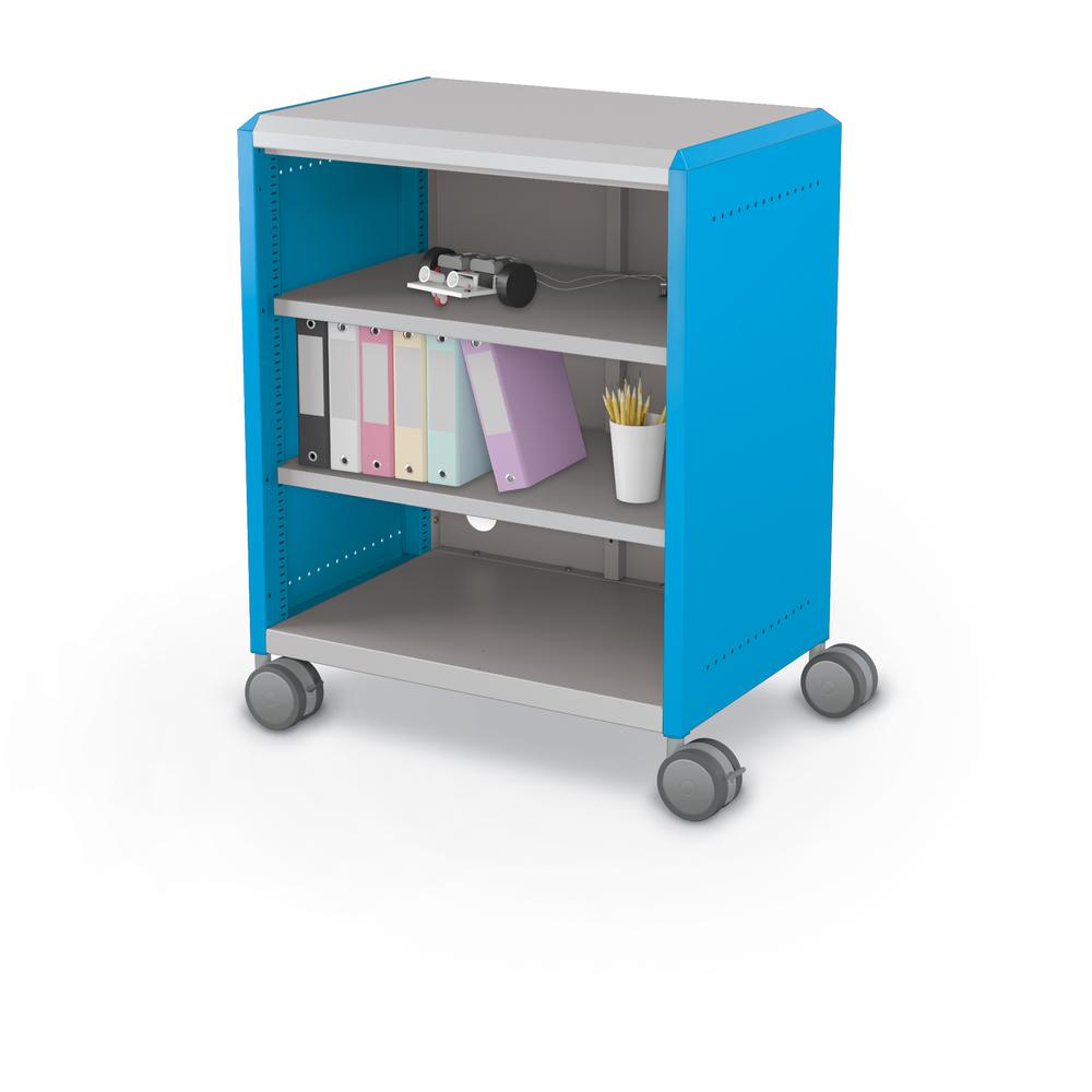 Compass Cabinet - Midi H2 -Shelves / Casters -Blue - Moore