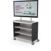 Compass Cabinet - Maxi H2 -Shelves / Casters / TV Mount - Black - Moore