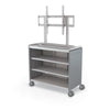 Compass Cabinet - Maxi H2 -Shelves / Casters / TV Mount - Cool Grey - Moore