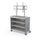Compass Cabinet - Maxi H2 -Shelves / Casters / TV Mount - Cool Grey - Moore