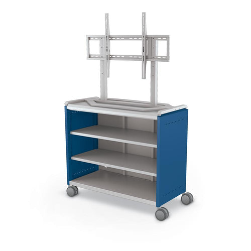 Compass Cabinet - Maxi H2 -Shelves / Casters / TV Mount - Navy - Moore
