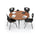 Activity Table - 48'' Round - Amber Cherry Top Surface - Black Edgeband - BALT