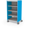Compass Cabinet - Midi H3 -Shelves / Casters - Blue - Moore