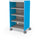 Compass Cabinet - Midi H3 -Shelves / Casters - Blue - Moore