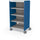 Compass Cabinet - Midi H3 -Shelves / Casters - Navy - Moore