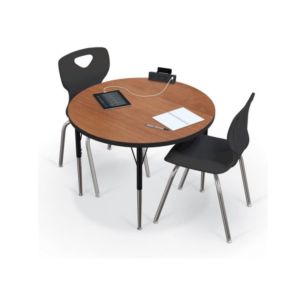 Activity Table - 36'' Round - Amber Cherry Top Surface - Black Edgeband - BALT
