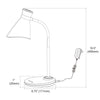 6W Desk Lamp, Black Finish - Dainolite