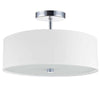 3LT Incandescent Semi-Flush PC, White Shade - Dainolite