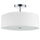 3LT Incandescent Semi-Flush PC, White Shade - Dainolite