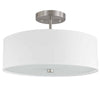 3LT Incandescent Semi-Flush SC, White Shade - Dainolite