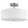 3LT Incandescent Semi-Flush SC, White Shade - Dainolite