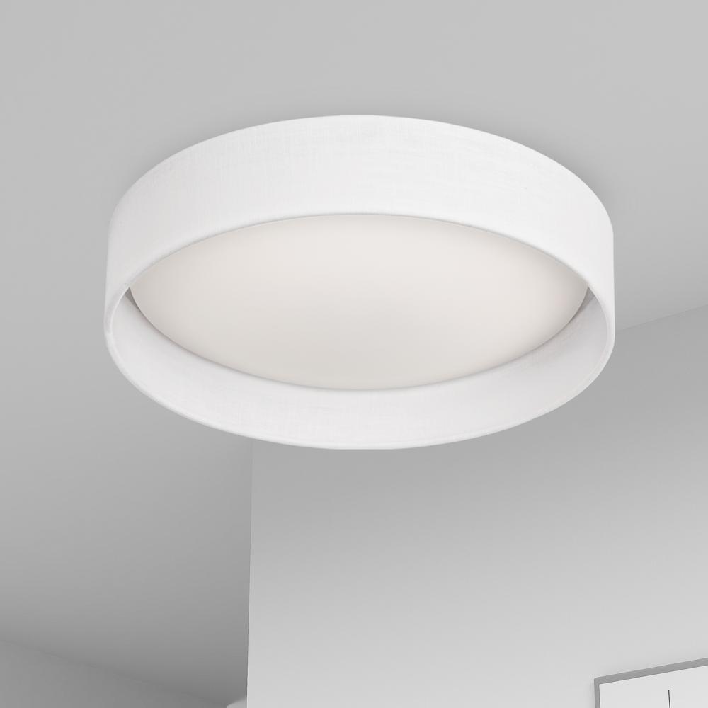11'' Flush Mount, Ivory Shade - Dainolite