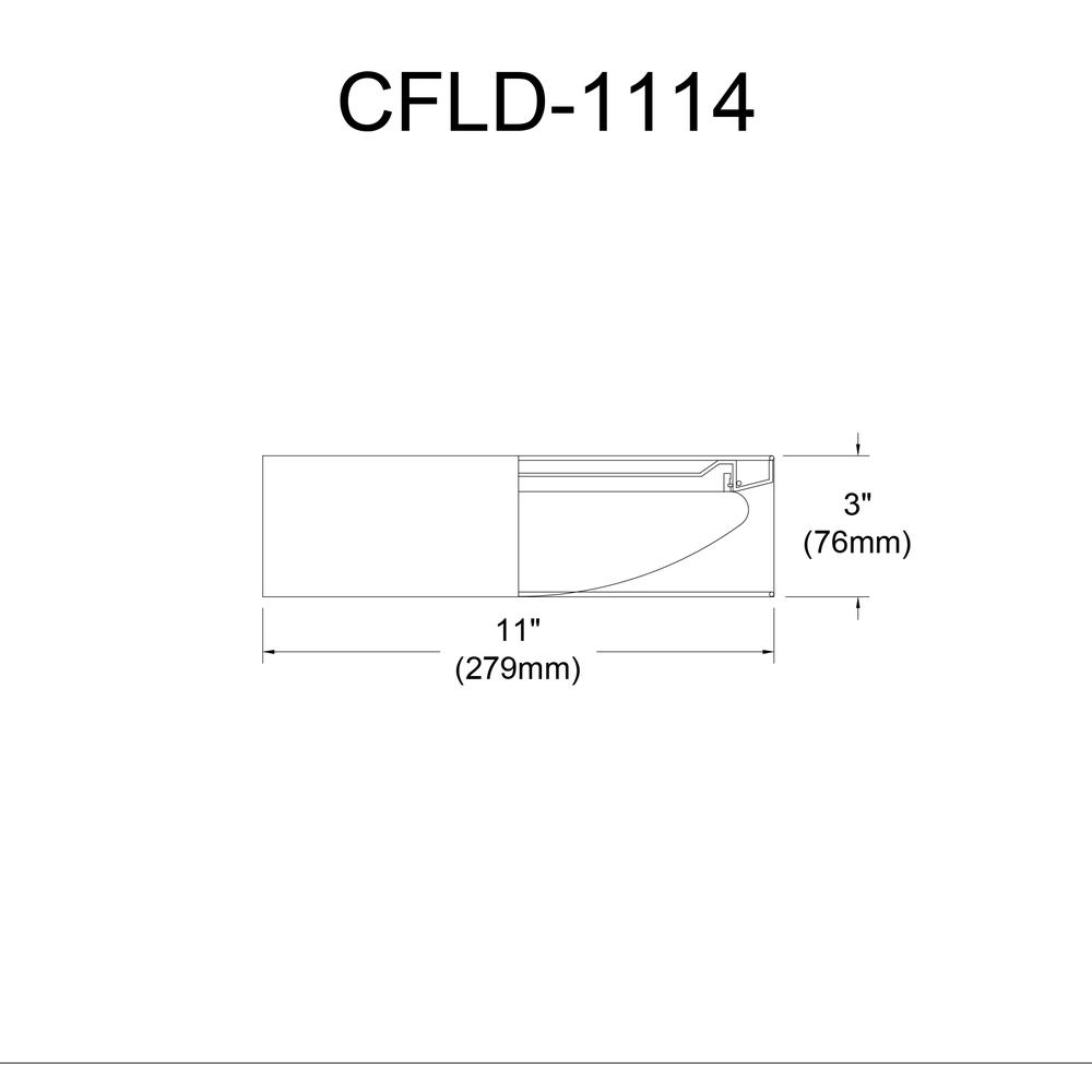 11'' Flush Mount, White Shade - Dainolite