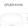 Ceiling Flush 14W 280mm (11'') - Dainolite
