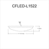 Ceiling Flush 22W 381mm (15''),Polished Chrome - Dainolite