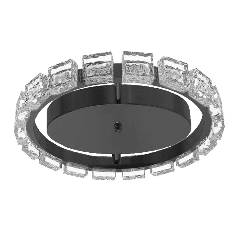16W Flush Mount Matte Black with Clear Acrylic - Dainolite