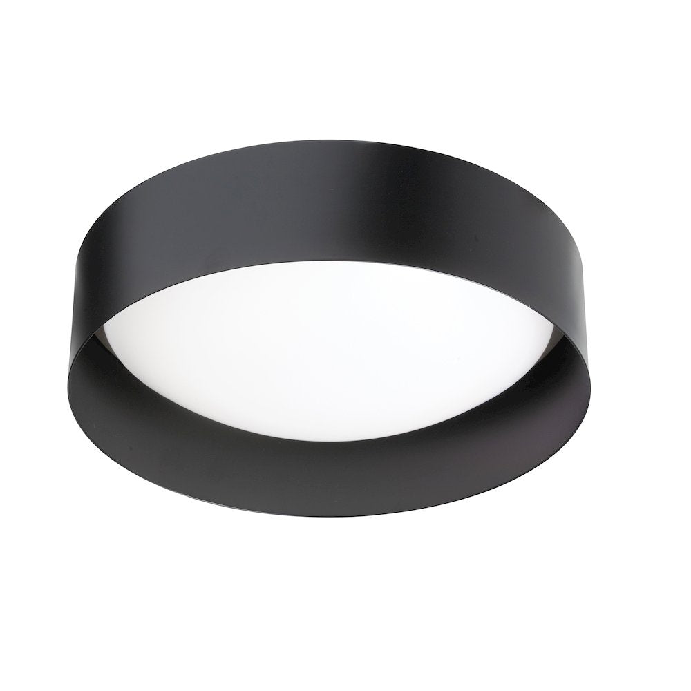 14W Flush Mount Matte Black Metal Shade - Dainolite