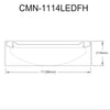 14W Flush Mount Matte Black Metal Shade - Dainolite